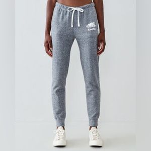 Roots Original Slim Cuff Sweatpants in Black and Grey